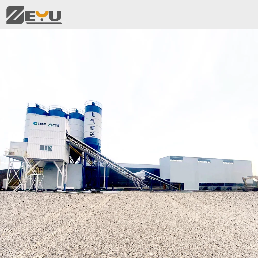 China High quality 180 cubic meters/hour concrete batching plant automatic control five years warranty