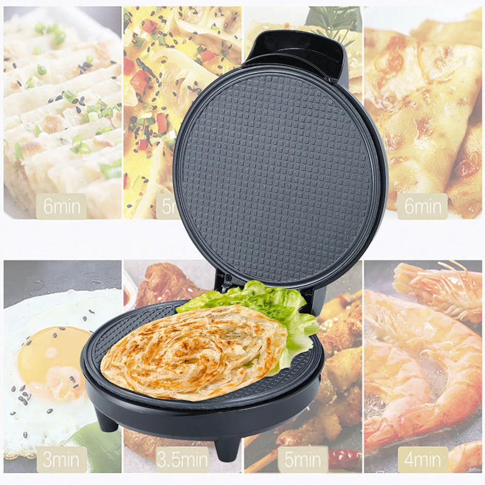 Non-Stick Oven Electric Crepe Pancake Pan Pizza Maker for Home Breakfast Cooking
