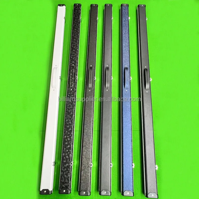 one pieces Snooker aluminum billiard  cue case with leather cover flannel sponge lining pool cue case 3/4 halo case