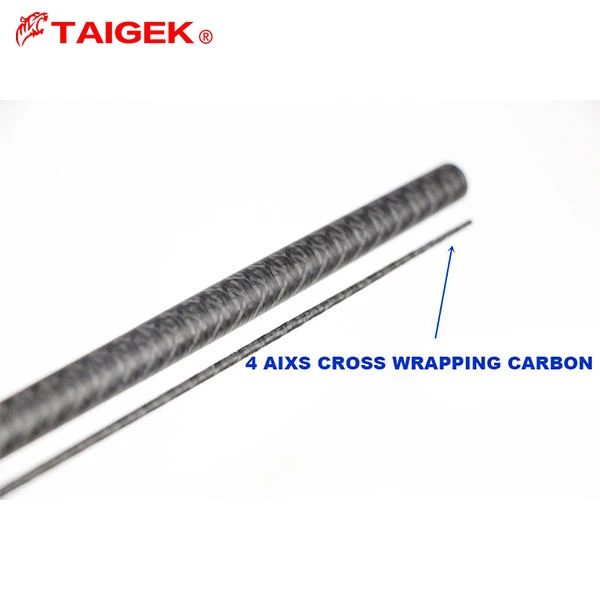 TAIGEK Carbon Fiber Fishing Rod Blank 2 Section Medium M Power Toray 4axis Cross Wrap Bass Rod Blank DIY Rod Building Blank