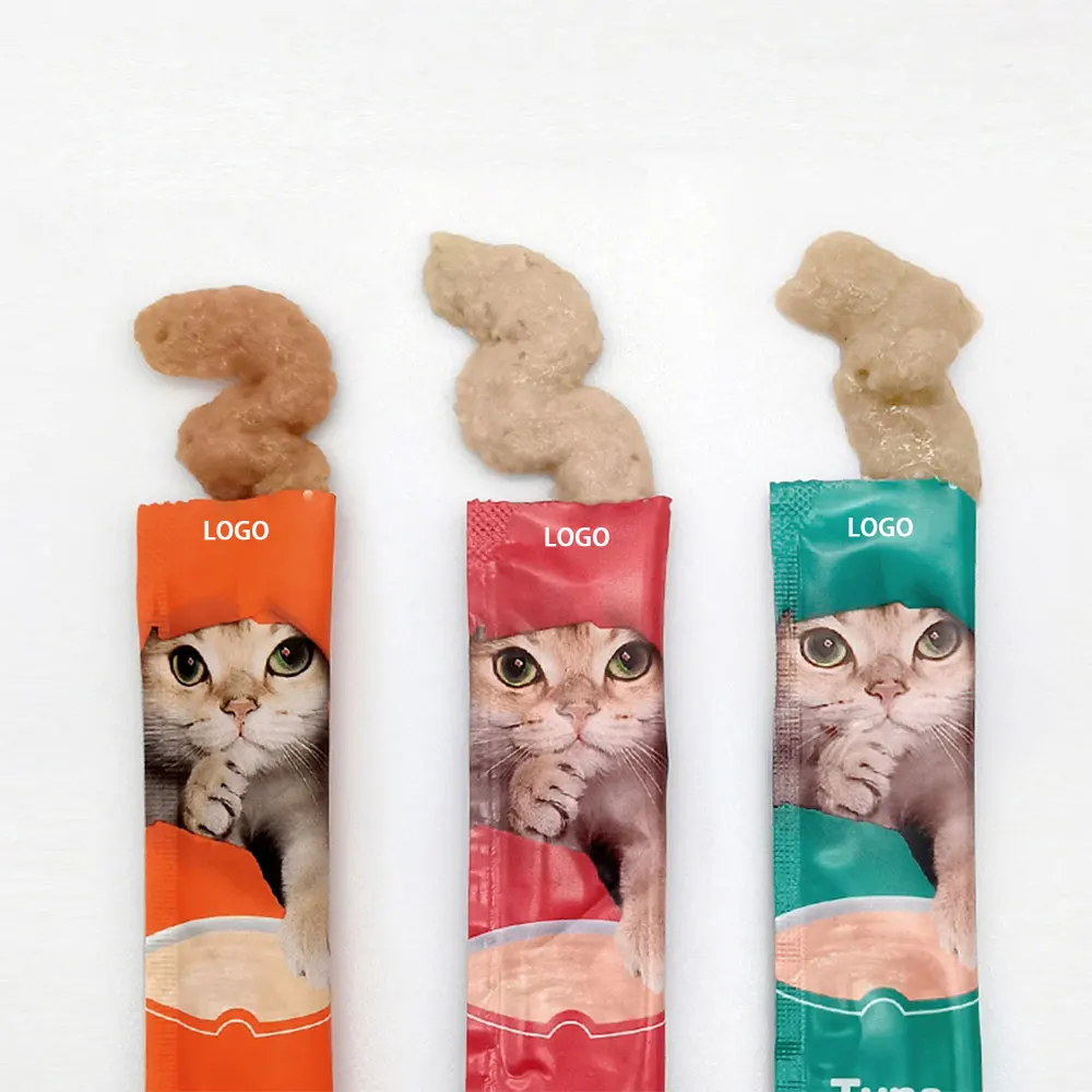 Wholesale Delicious Cat Snacks Nutrition Cat Food Pet Snacks Snacks Natural Tuna Chicken Flavored Wet Food Pack