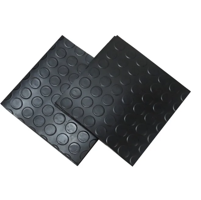 3mm round buckle pattern rubber plate buffer damping truck pad