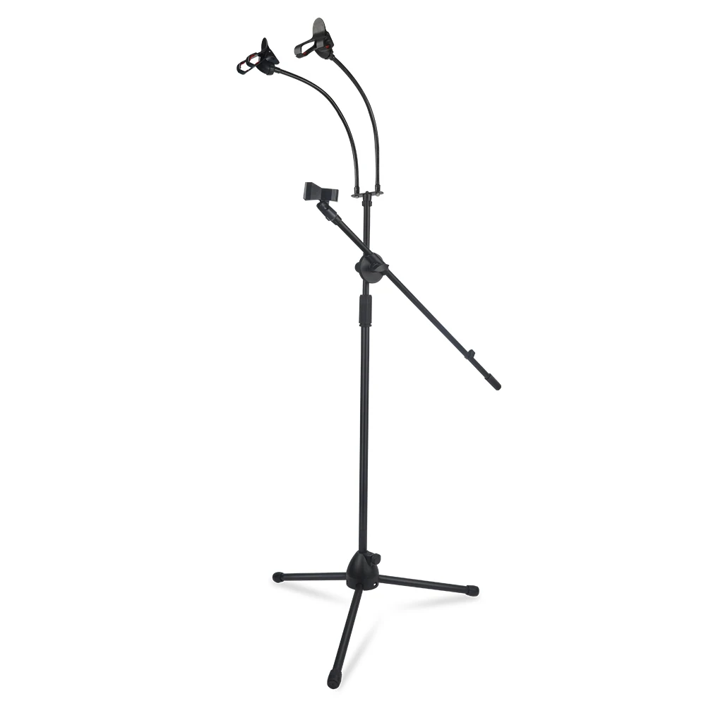 Wholesale portable tripod stand Gooseneck Professional cell phone microphone floor tripod Tiktok live streaming tripod stands