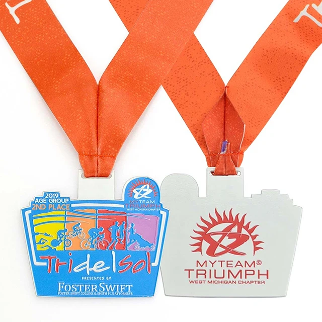 Factory direct Customized Honor Award Marathon Running Sublimation Festival Souvenir Metal Sport Medal For Kids