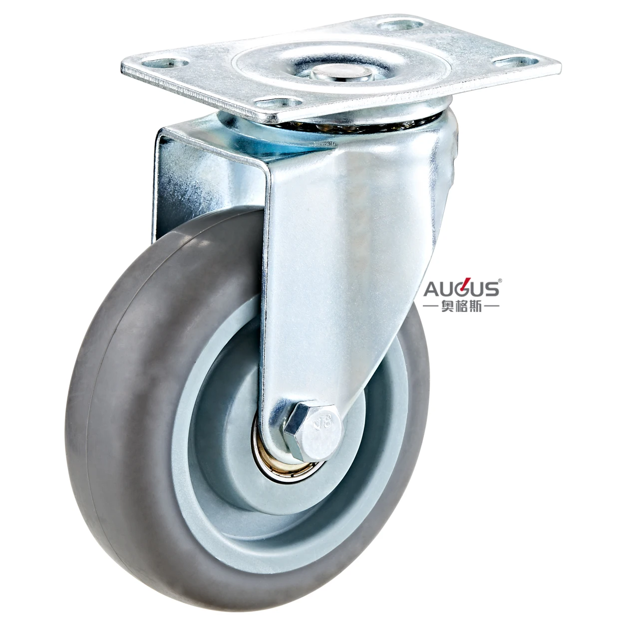 stem locking castor 5 inch  tpr wheel trolley caster wheel medium duty