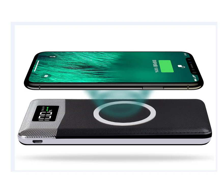 
Mobile Battery Pack qi wireless charger 20000mah power bank supply Wireless Charging Power Bank 