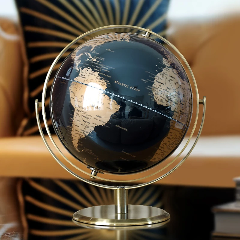 20cm expensive coloured world globe christmas ornament terrestre jupiter decorative gift globe gold earth mineral world globes