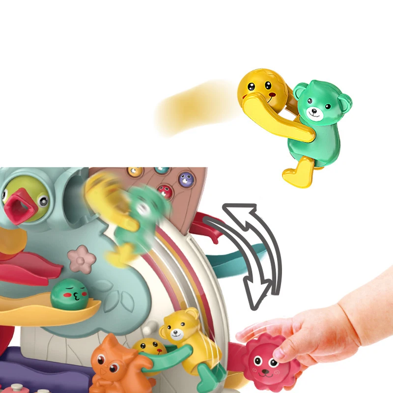 Wholesale Educational knock piano for Baby Cube stem early education baby toys with music pathway puzzle tumbler toy