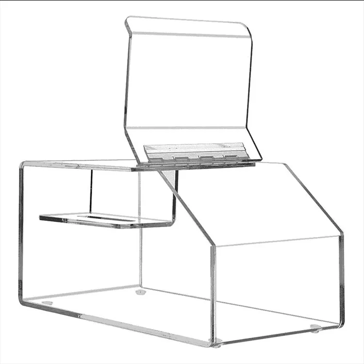 Supermarket Food Retail Display Racks Clear Acrylic Candy Bin with Scoop Holder for Candy Display