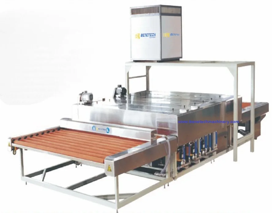 Glass Washing and Drying Machine, flat glass washer by  wind knife drying for big size glass BW3300