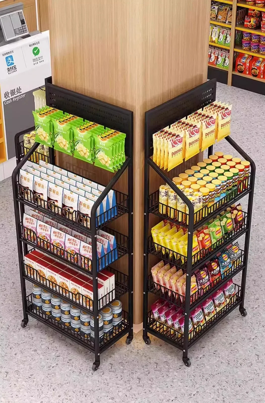 Supermarket snack shelves supermarket display rack