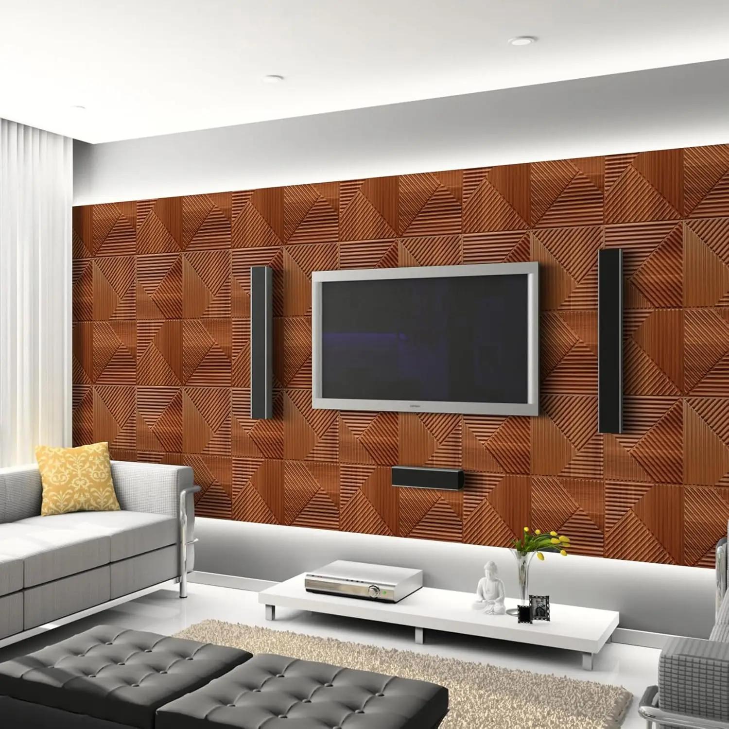 New Design Interior Exterior Facade Decorative wall Cladding 3d pvc wall panels For Building,Home Use