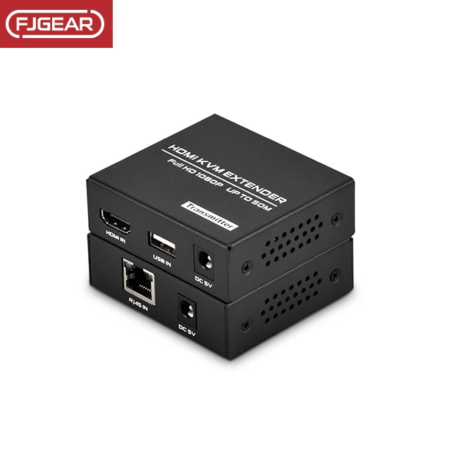 Fjgear HKV50 Kvm ip Extender User Manual Black HD 1080P@60Hz Hdmi To Lan UTP 50M Hdmi Kvm Extender Kvm