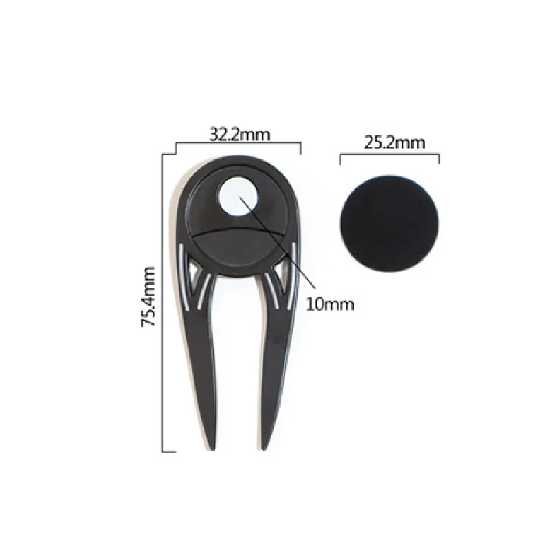 Factory price Magnetic Golf ball markers customized brand zinc alloy logo golf divot tools with beer opener