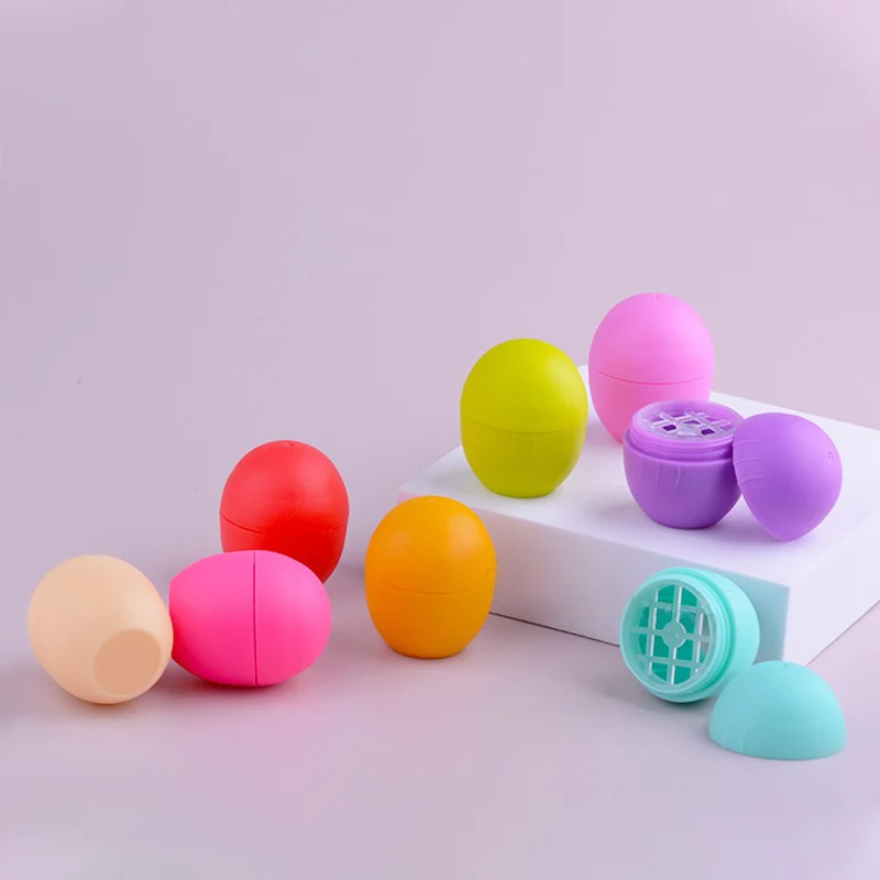 2g mini unique egg shaped container tube roller ball lip balm box for chap stick and lip moisturizer