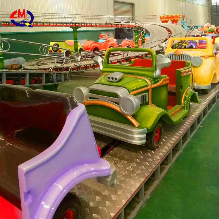 Free racing game track train kids rides mini shuttle train car rides