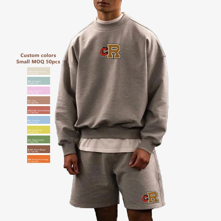 Костюм спортивный мужской из 2 предметов, хлопок, толстовка с капюшоном и шорты, на заказ, комплект одежды для спорта