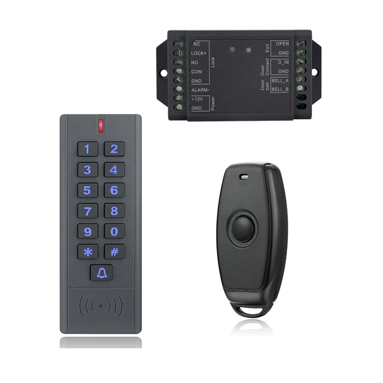 waterproof plastic standalone keypad door exit button wireless access controller kit