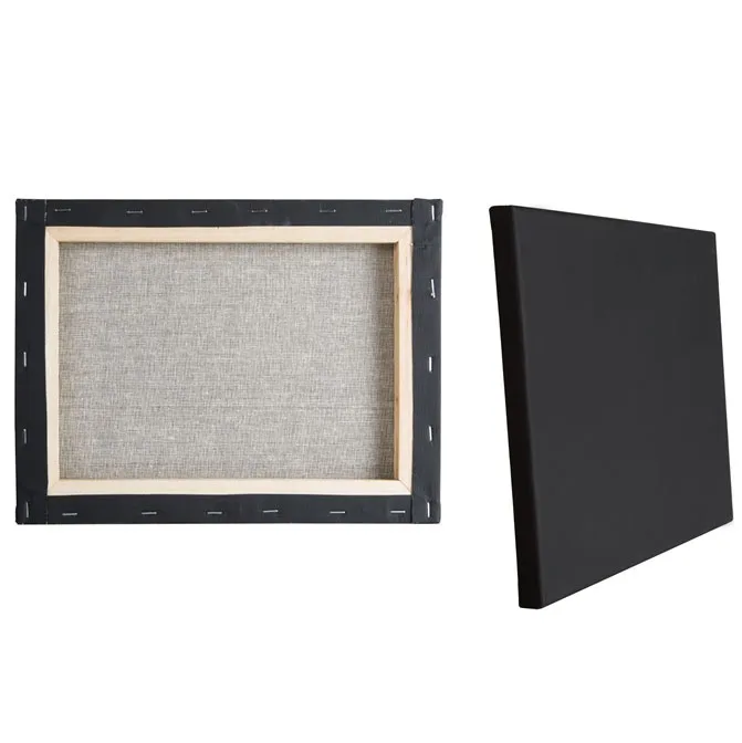 Art Supply 18 x 24 inch Stretched Canvas Primed 4 Pack black blank canvas