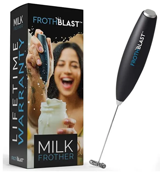 Milk Frother Handheld for Coffee {Foam Maker} Electric Whisk Drink Mixer