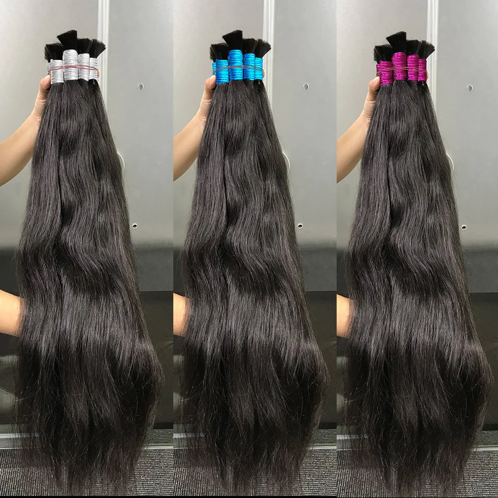 extensiones cabello natural 15A cabelo humano mega hair  Wholesale Human Virgin  hair extension hair bulk brazilian