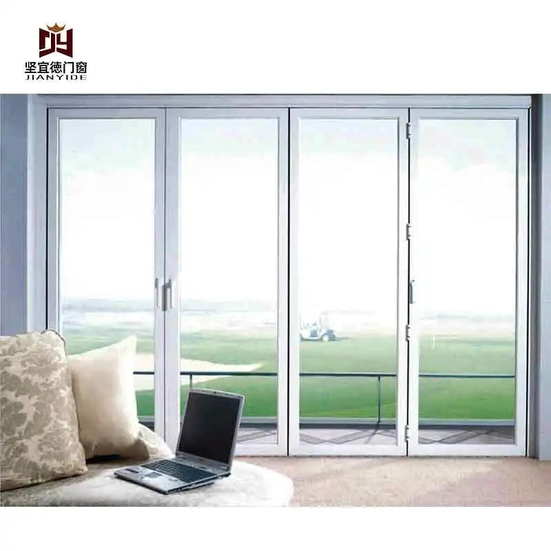 Высокое качество водонепроницаемый UPVC Створки двери ванной комнаты ПВХ створчатая дверь