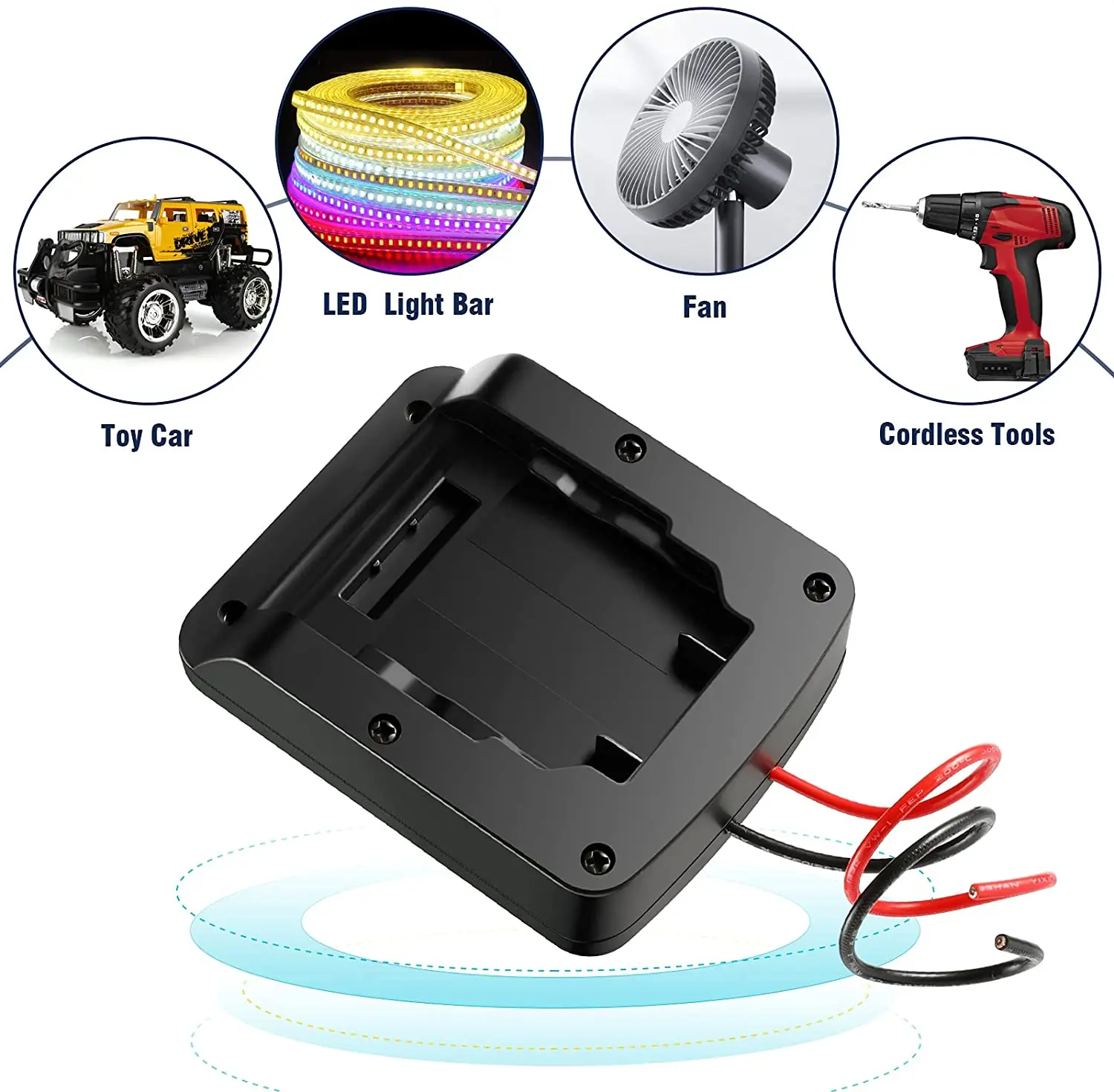 Battery Adapter for DeWALTs  20V DCB200 DCB203 DCB204 Max 18V dock power connector 14 gauge Connector battery holder