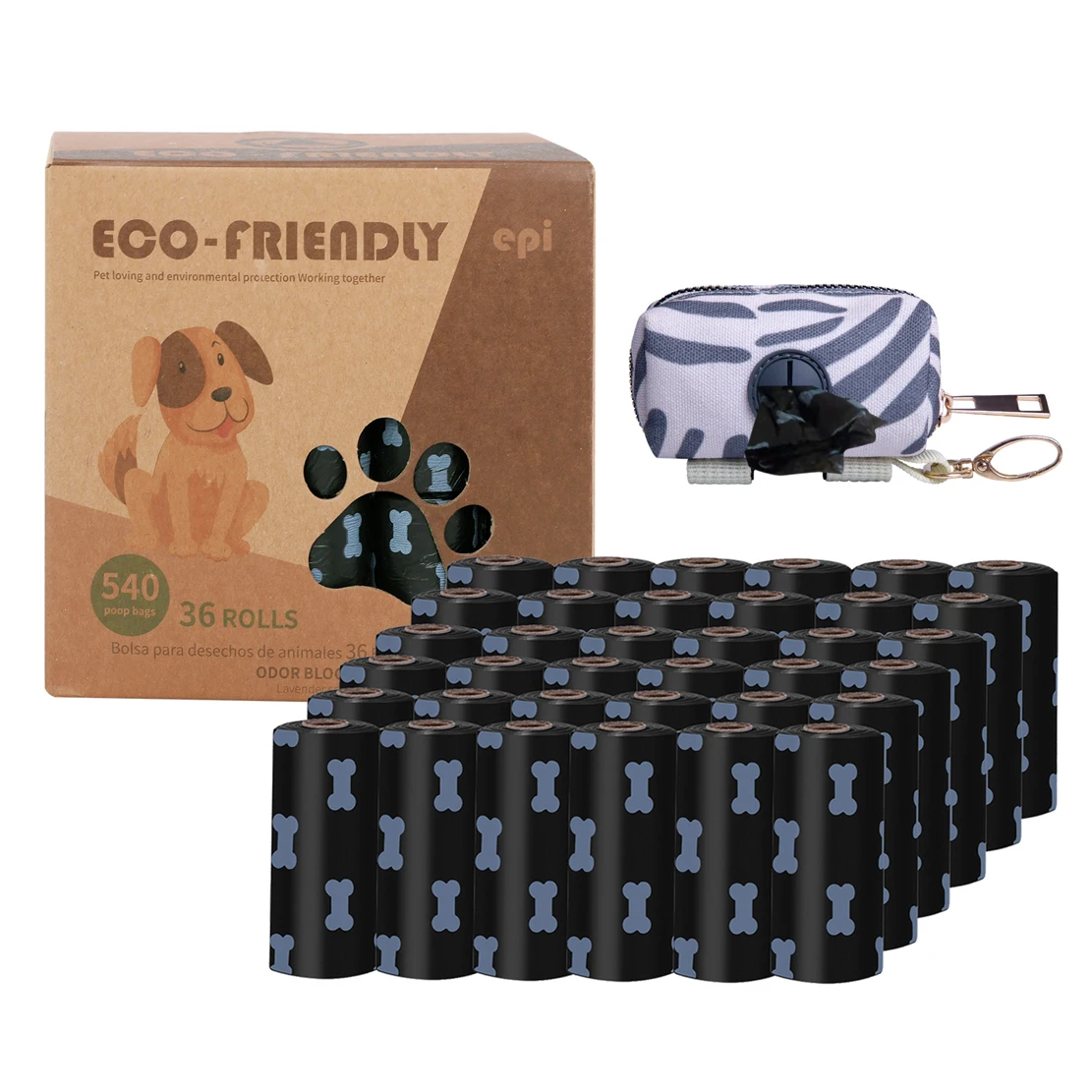  Amazon Top Sale Disposable Customized Pet Corn Starch Dog Poop Bag Dispenser Biodegradable