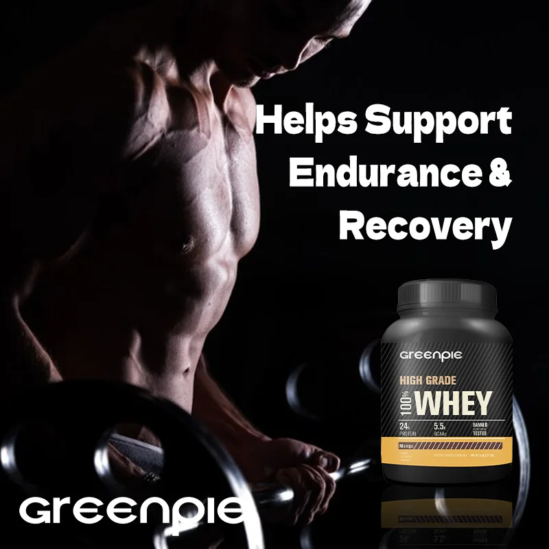 Greenpie OEM Own Brand Isolate Whey Protein Powder Natural Booster Muscle Strong Nutritional Protein Supplement