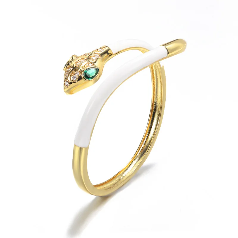 New Korea SimpleNew Design Fashion Bohemian Style Colorful Dripping Animal Snake Shaped Design  Bangle Bracelet Women Ladies