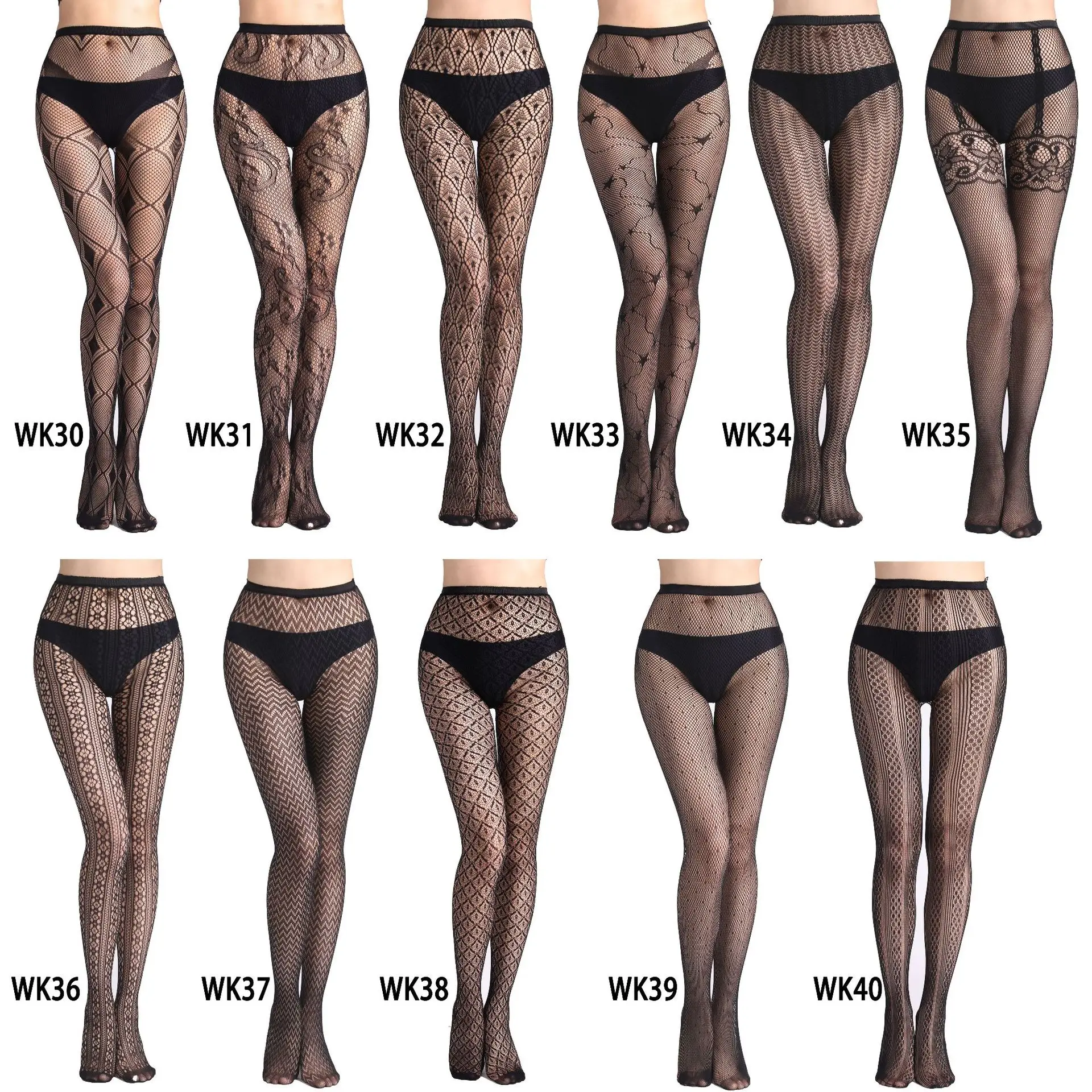 Plus Size Stockings for Women Suspender Fishnet Tights Black Thigh High Socks Pantyhose fish net stocking