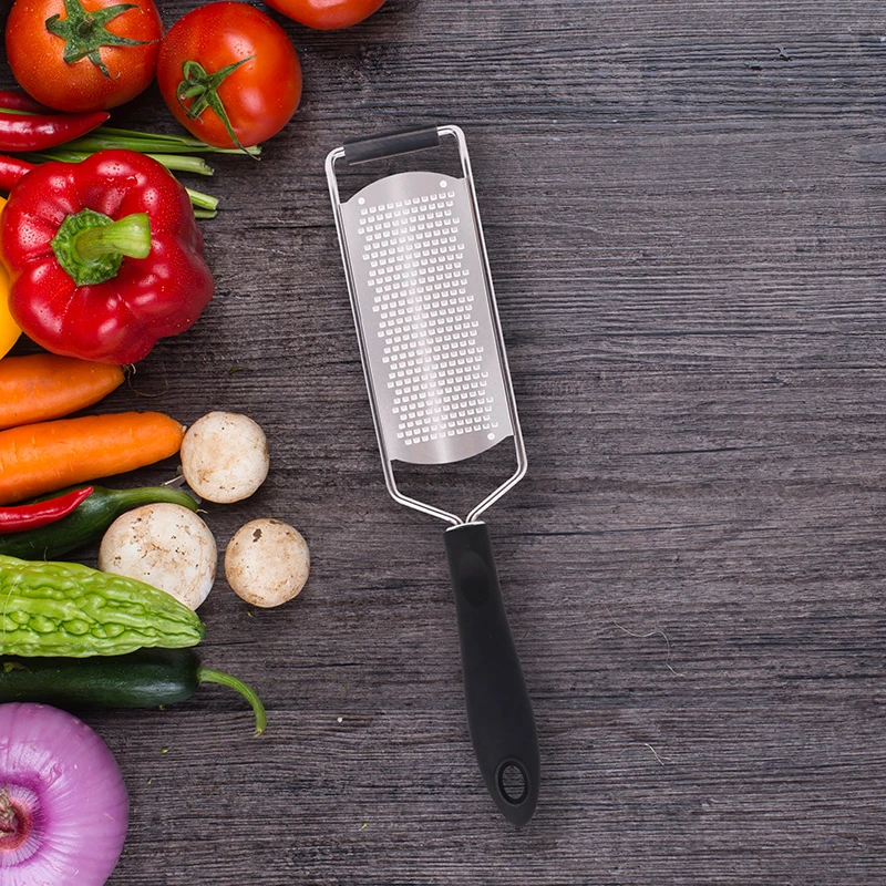 Hot Sale Stainless Steel Cheese Vegetable Grater Lemon Zester With PP Plastic Handle