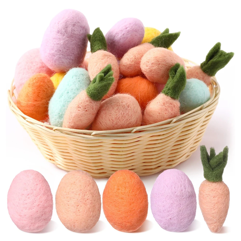 100% Eco-friendly Easter Hanging Ornament Party Home Decor Felt Carrots Wholesale Bulk Sale Wool Felt Handicraft