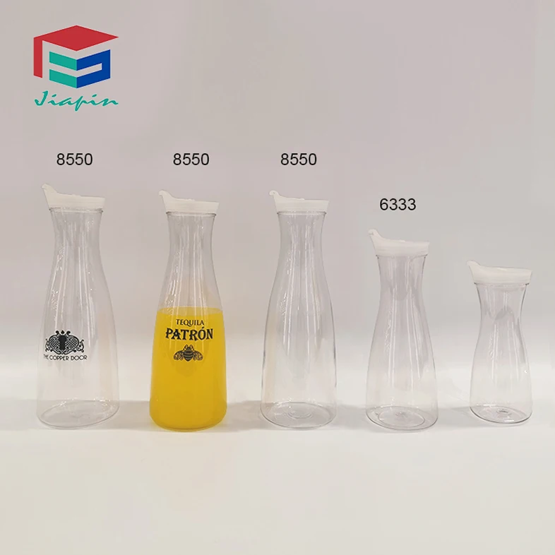 
Unbreakable Plastic Polycarbonate juice pitcher jar with lid decanter 
