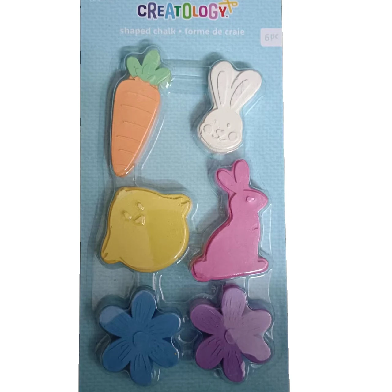 6pcs cartoon chalk set sideway chalk animal shape dustless color chalk