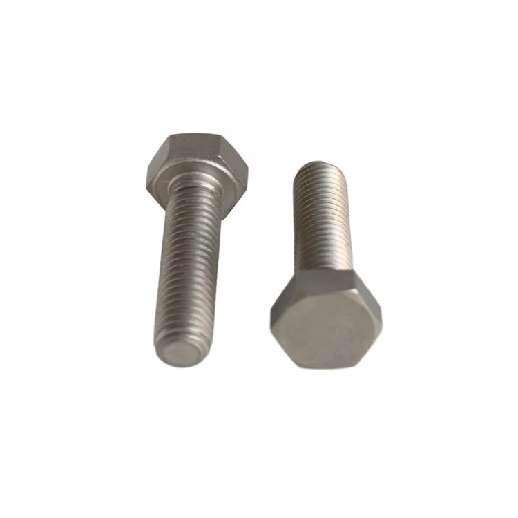 Corrosion resistance  DIN933 M8x25 hex head GR1 GR2  TA1 TA2 titanium screws for industry