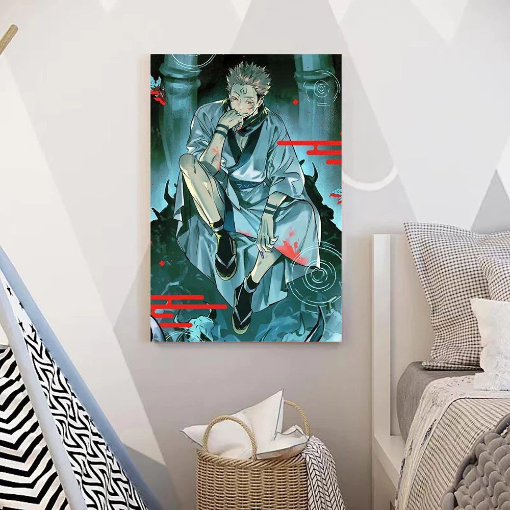 Guanjun 40*60 см shonen jump манга постер настенное искусство декоративная картина для спальни jujutsu kaisen Печать на холсте sukuna аниме живопись