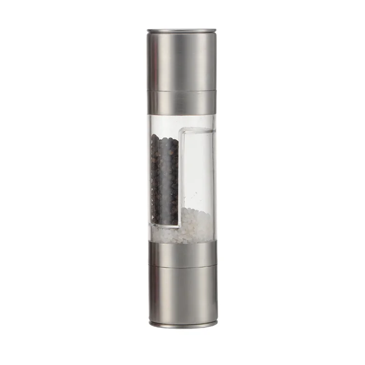 stainless Steel 2 in 1 Spice Grinder Manual Salt and Pepper Mill