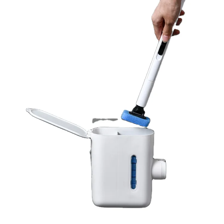 Newly Replaceable Refill Heads Disposable Toilet Cleaning Brush For Bathroom Sponge head Toilet brush with base