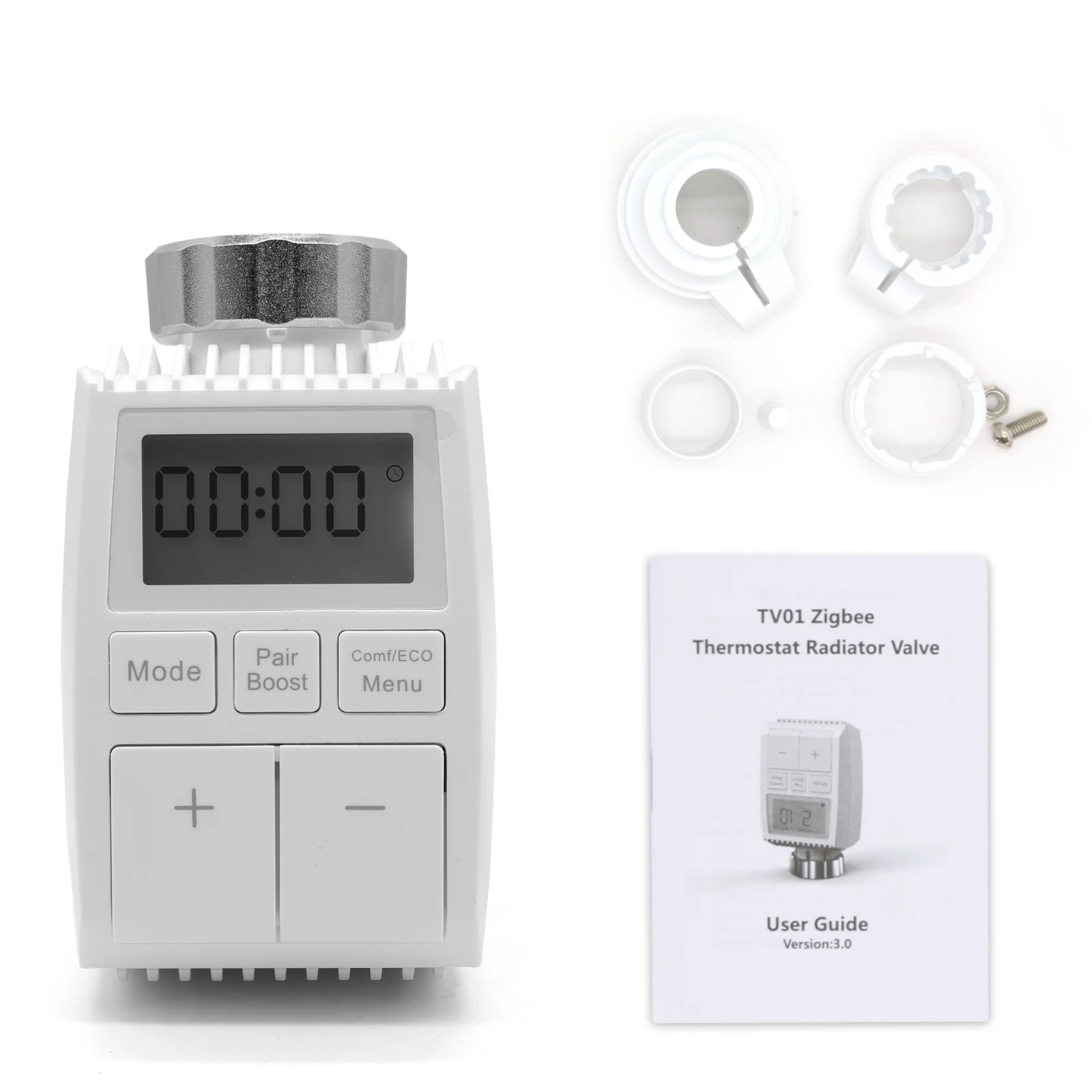 MVAVA Smart Zigbee Programmable digital display wireless tuya heating room radiator hot thermostat thermostatic valve faucet