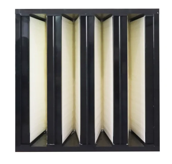 Plastic Frame Combined V Bank Hepa Air Filters For Cleanroom