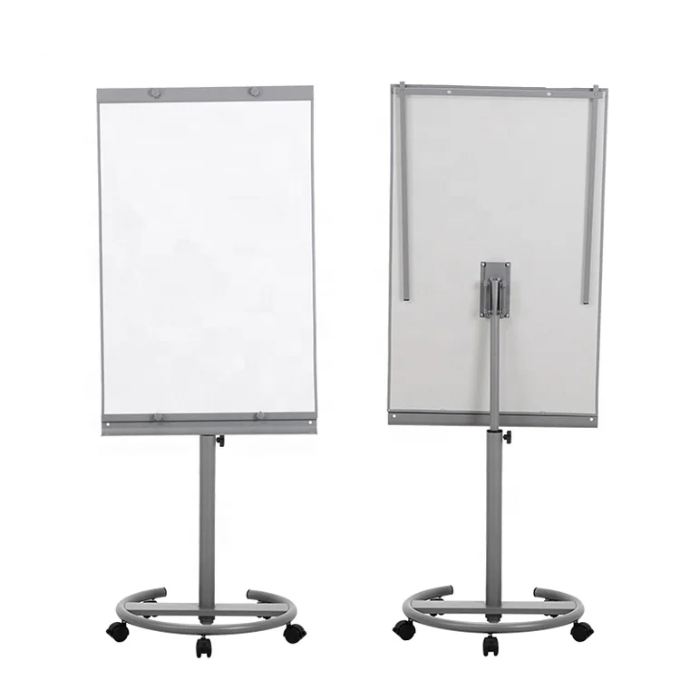 Оптовая продажа Офисная Мобильная флип-карта сухая стираемая доска мольберт регулируемая по высоте магнитная белая флип-подставка с