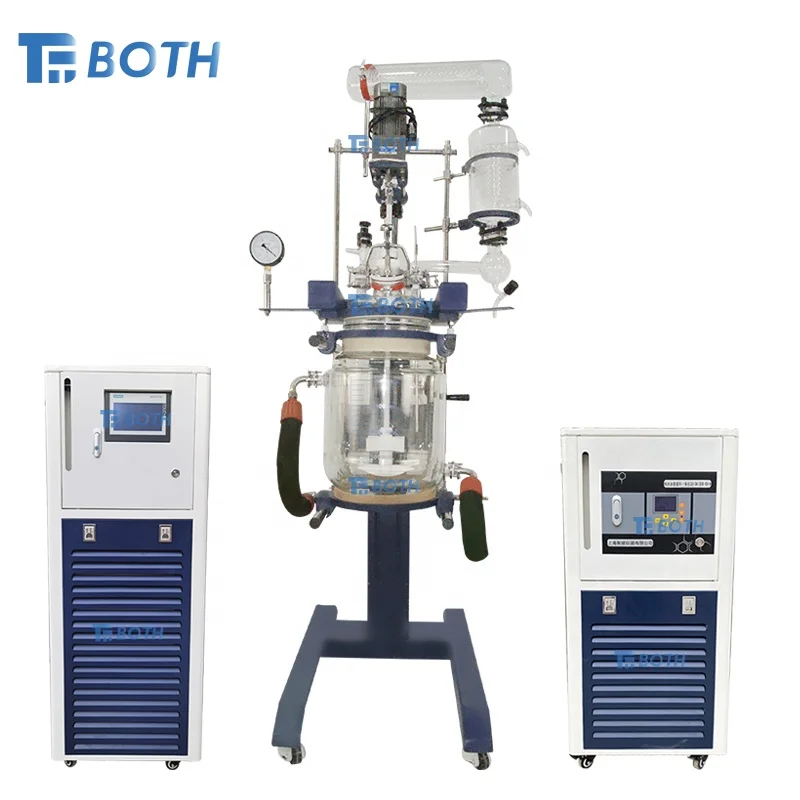 10L 20L 50L Chemical Lab Equipment  High Quality Stirred Tank Jacketed Glass Reactor