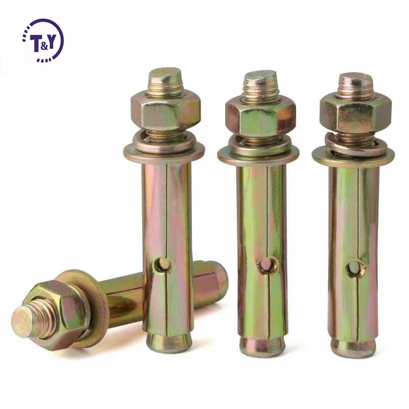 Hdg l type hex concrete sleeve anchors with spring and flat washer