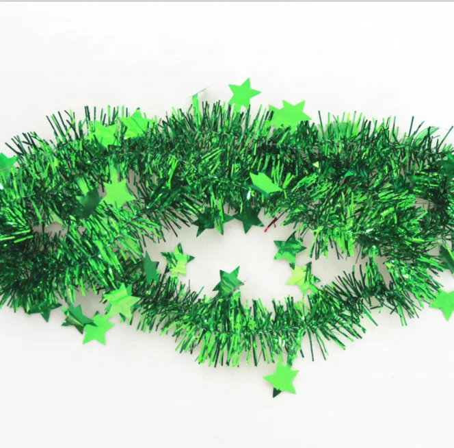 factory Wholesale Christmas and Holiday colourful tinsel garland for decoration