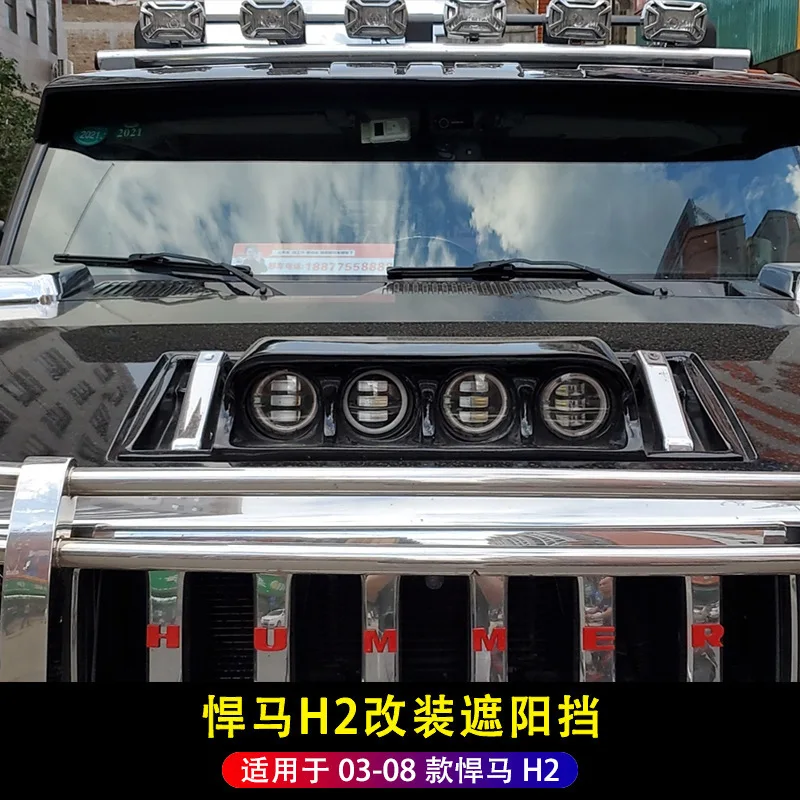 Cisang Suit for Hummer H2 03-08 Modified Sunshade with Front Top Wing Tailcar Spoilers Sports Spoiler