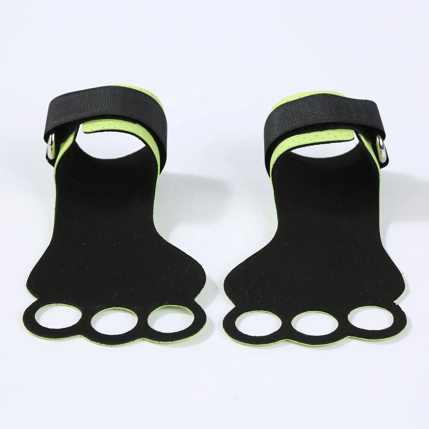 Frog 3 Holes Microfiber,Carbon,Rubber,Hypalon,Gymnastics hand Grips for Pull ups,Weight Lifting,Crossfit Training,Kettlebell