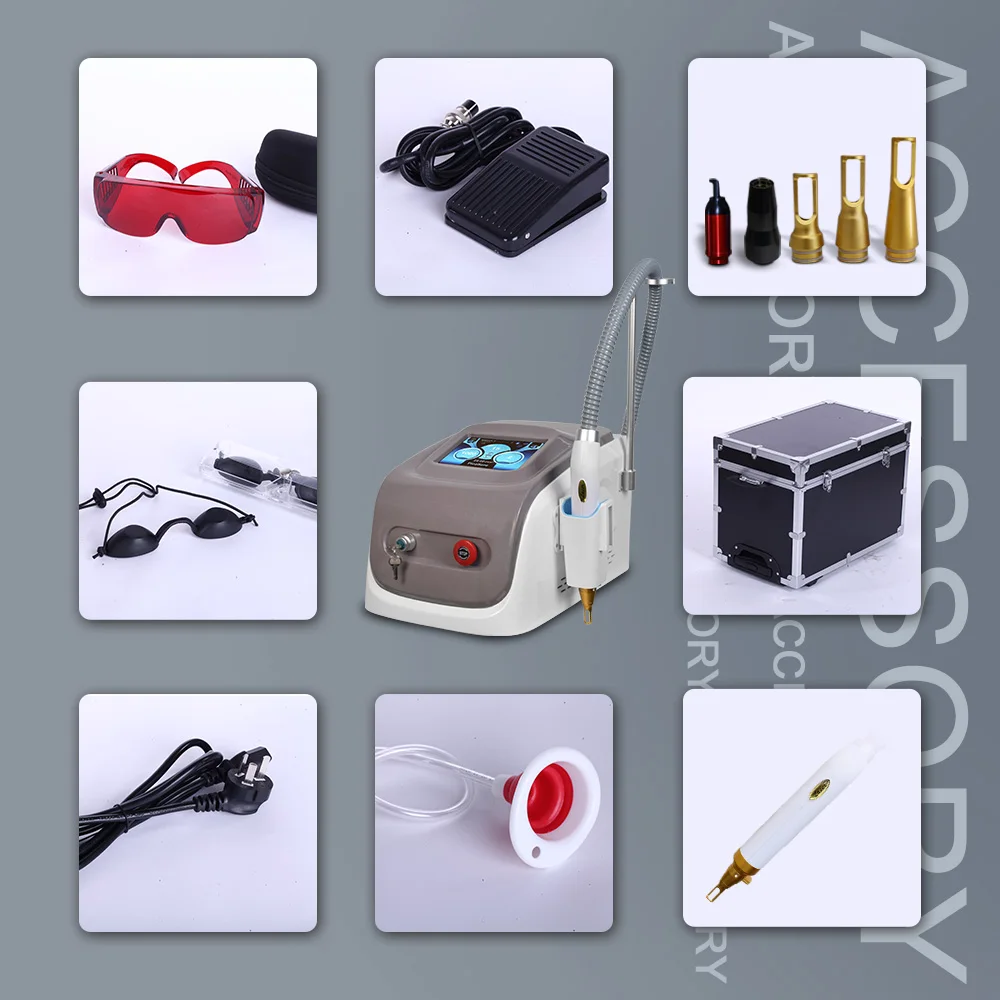 Новый дизайн Настольный пикосекундный q переключатель Nd:yag Лазерный углеродный пилинг пикосекундная машина удаление татуировки