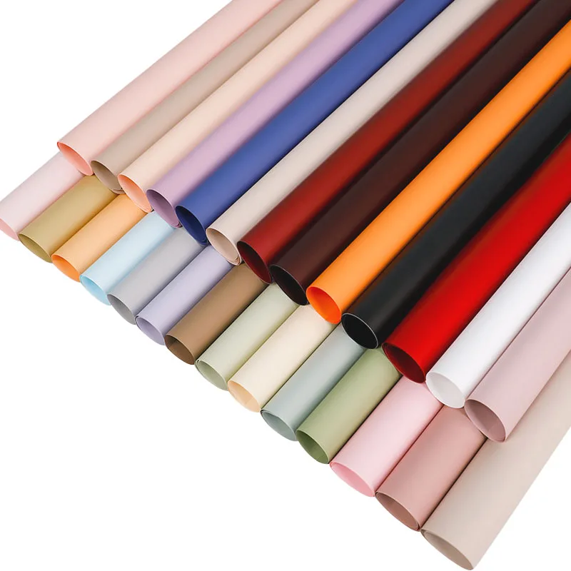 Hot Sale 20 Sheet/Bags Gift Packaging Florist Plastic Korean Floral Wrap Bouquet Waterproof Flower Wrapping Papers