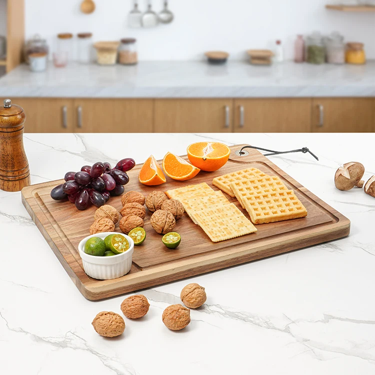 Household 304 stainless steel chopping board double sided cutting board multifunctional Wooden chopping board
